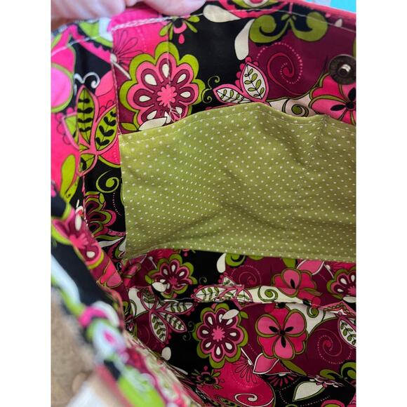 Handmade Tote & matching accessories bag. Pink & black - Picture 7 of 7